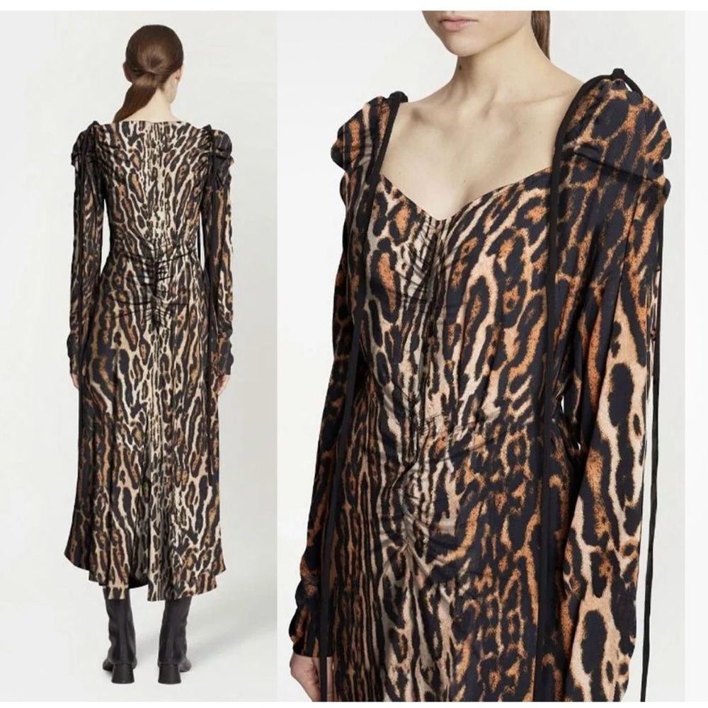 Proenza Schouler leopard print midi dress